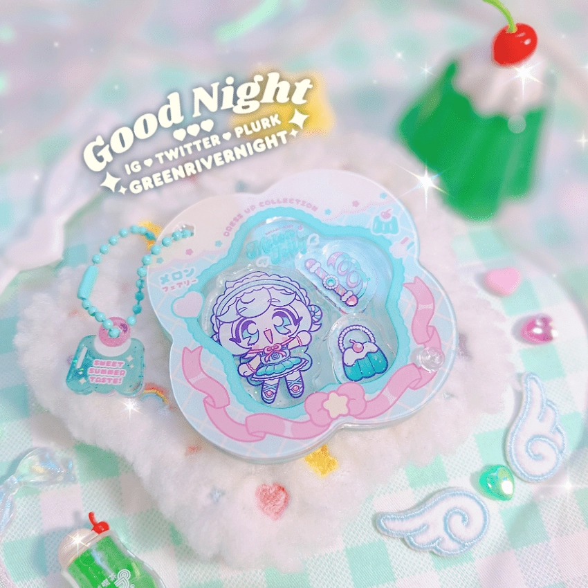 原創❤˚꒰ა 蜜瓜果凍妖精 ໒꒱˚可開合壓克力盒玩