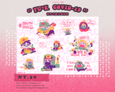 【South Park】"FU*K COVID-19" | 南方公園 | 刀模貼紙