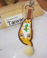台灣貓貓雙面刺繡吊飾