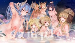 【碧藍幻想】神將湯掛軸(無白霧ver.)