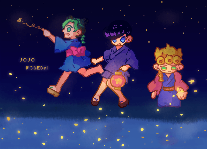 【JOJO】子世代廟會PARO卡片貼紙套組