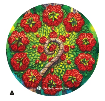 羊人白日夢系列-花園吸水杯墊A款