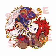 【陰陽師】酒吞&茨木圓鏡梳（圓鏡+梳子）
