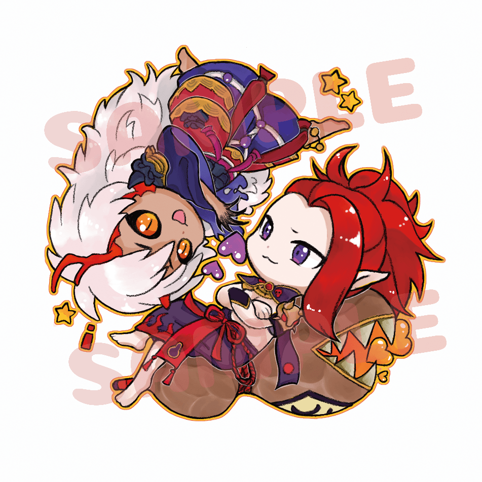 【陰陽師】酒吞&amp;茨木圓鏡梳（圓鏡+梳子）