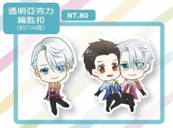 Yuri!!!on ice 馬卡醬刺繡布貼透明亞克力掛件
