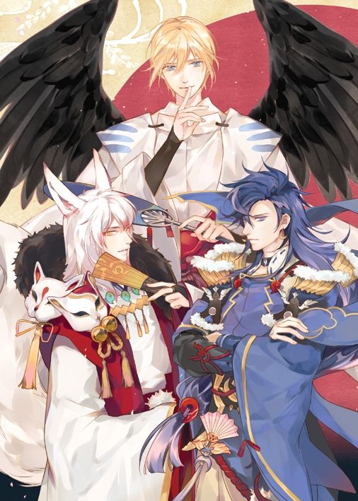 【陰陽師】大天狗 &amp; 妖狐 &amp; 荒---明信片