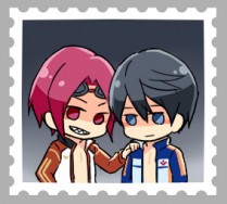 [無料] 遙&凛郵票貼紙