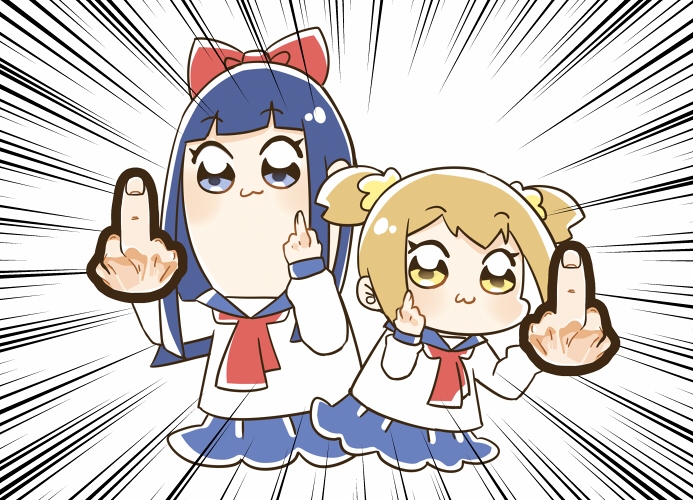 【POP TEAM EPIC】 中指別針&amp; 炫光紙小卡